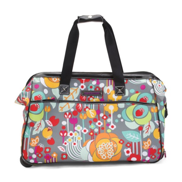 Lily Bloom 20” Carry On Luggage Under-Seat Wheeled Duffel Bag NWT